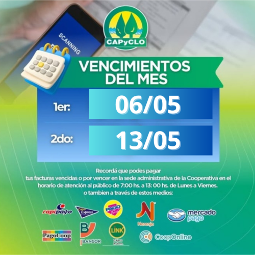 VENCIMIENTOS DEL MES (20)